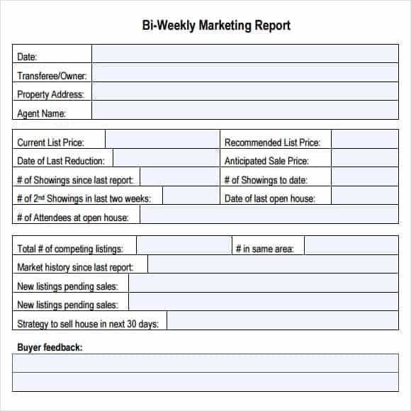 Marketing Report Template Free Formats Excel Word