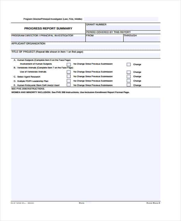 Progress Report Templates Word Excel Pdf Free Formats Excel Word