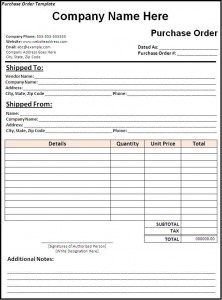 Purchase order template - Free Formats Excel Word