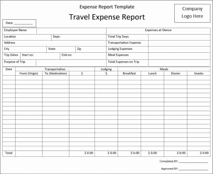 6 Expense report templates Word Excel - Free Formats Excel Word